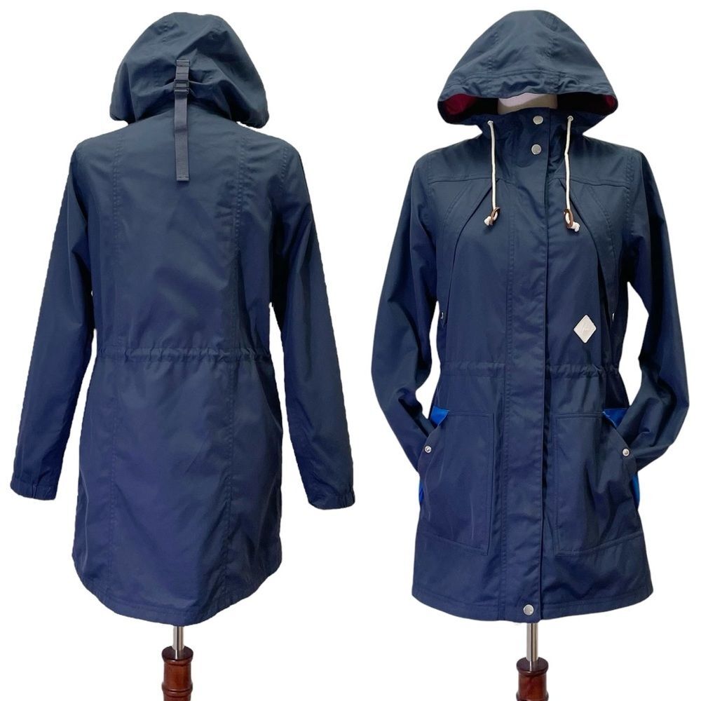 Burton DryRide Hooded Raincoat Windbreaker Navy Blue Size Small Anorak Jacket - Picture 12 of 12